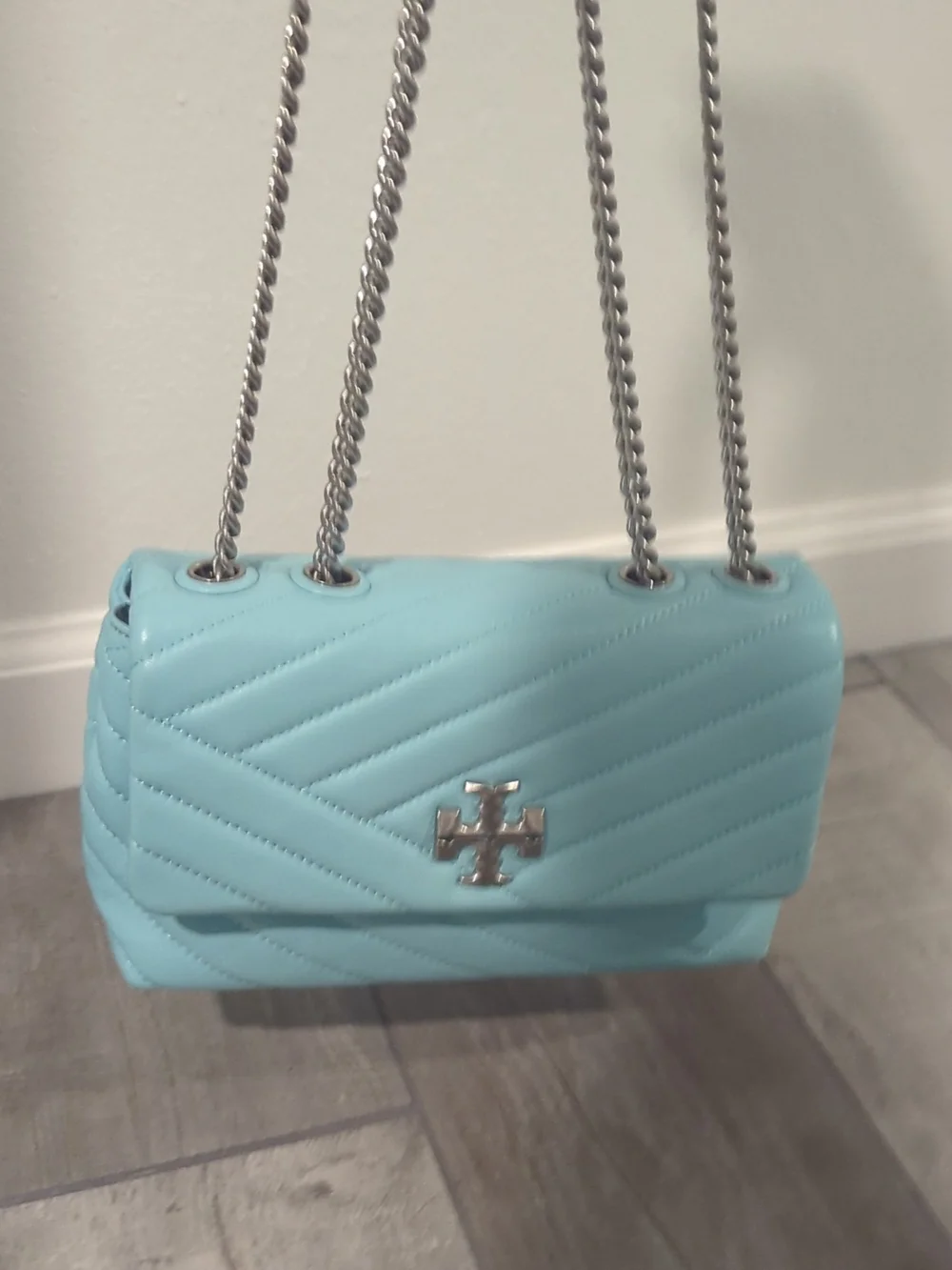 Authentic Tory Burch Kira Tiffany Blue Shoulder/Crossbody Bag